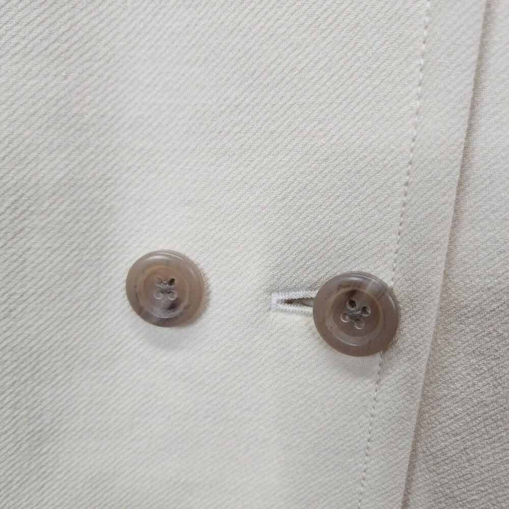 J Crew Women's Ivory Cream Wool Blend Double Breasted Peacoat Long Size 0 - Picture 3 of 14